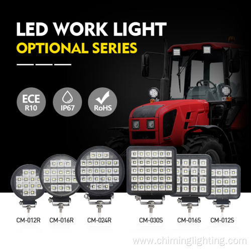 Offroad Led Machine Work Light Square Led Work Lamp 25W 4x4 Emark Osram Chips 6000K Led Driving Light for Truck ATV Offroad